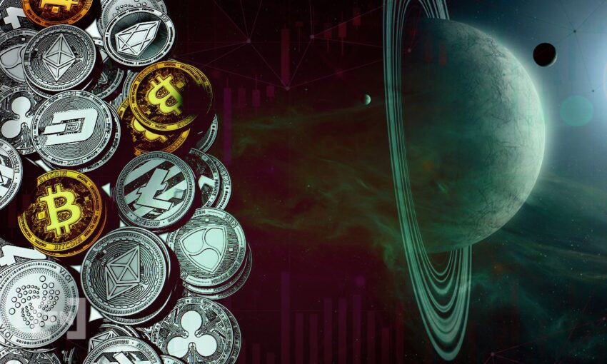 صورة تظهر مجموعة من العملات الرقمية
