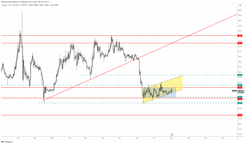 الرسم البياني لعملة بينانس BNB
