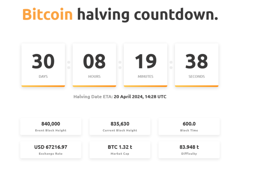 العد التنازلي لحدث التنصيف المصدر: nicehash