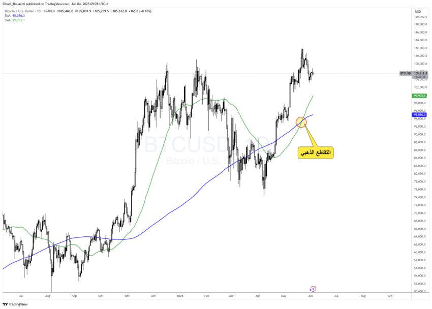 الرسم البياني اليومي لسعر بيتكوين BTC