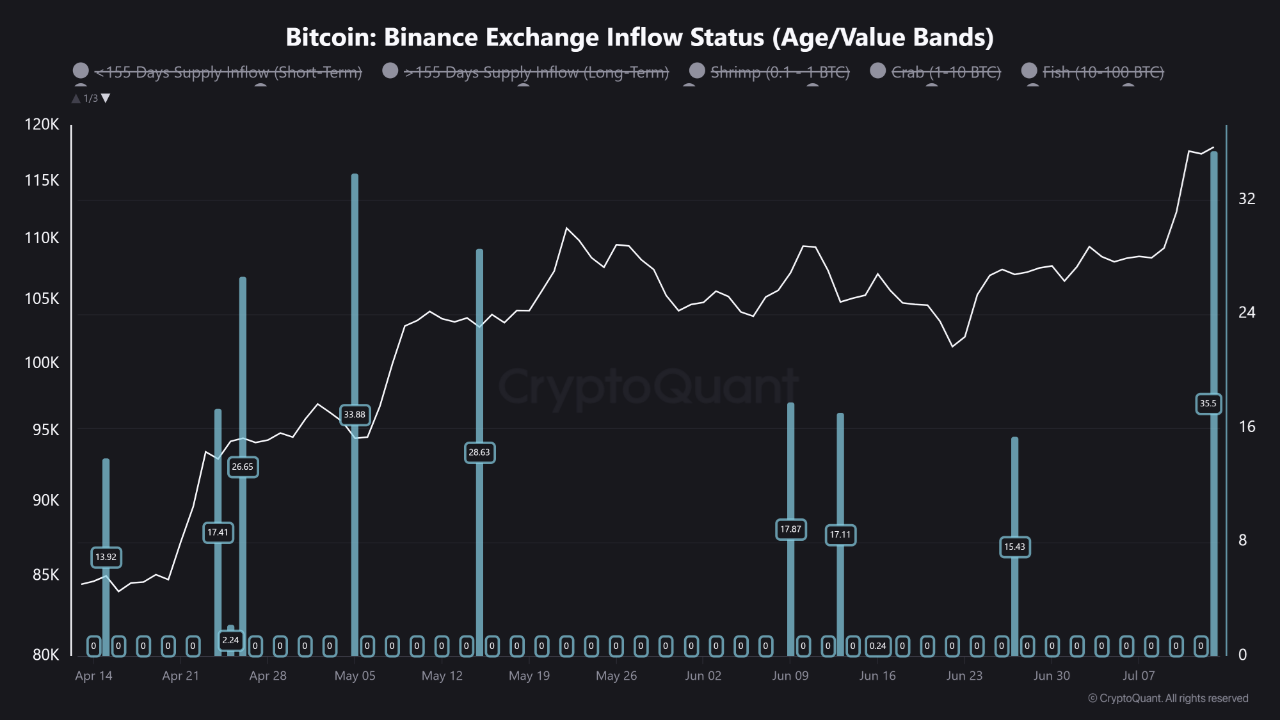 حالة تدفق بورصة بينانس. المصدر: CryptoQuant.